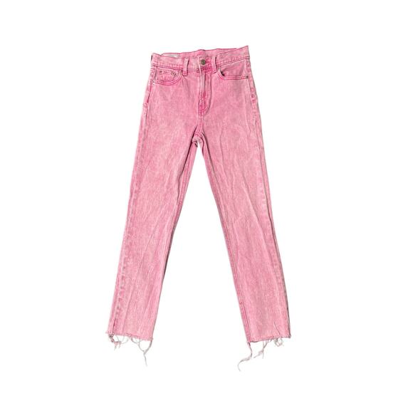 GAP Denim - Gap Cheeky Straight High Rise Pink Ankle Cropped Jeans Size 25 Casual Y2K 90s‎